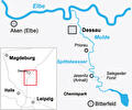 Floodplain dioxine contamination map