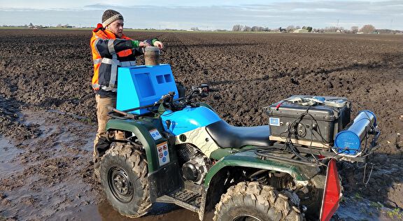 Gamma-ray soil sampling in agricultural field